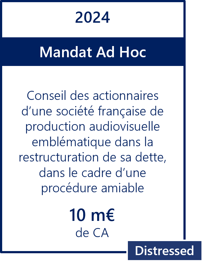Mandat Ad Hoc Société de Production