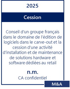 Cession M&A Retail Logiciel