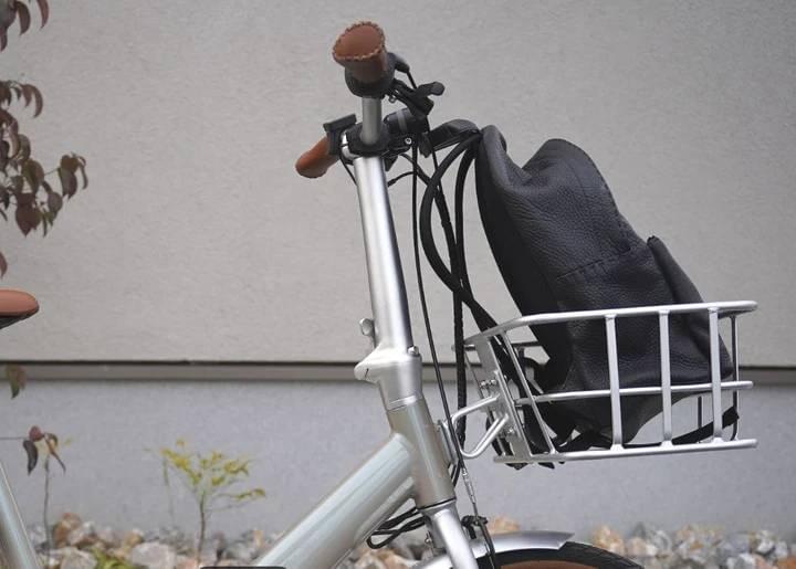 フロントバスケット、ミニペロに簡単取付