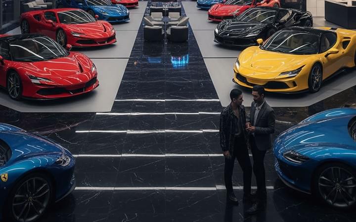 journalist with Ferrari rentals 