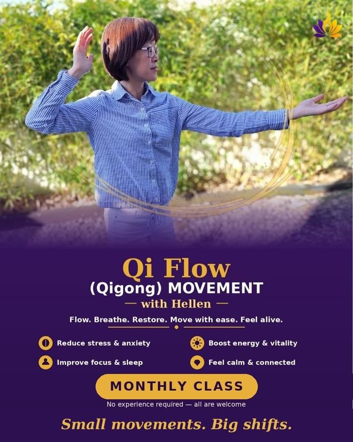 Qigong Classes with Hellen Kang Griffith - 3rd generation acupuncturist, Qigong Teacher, Reiki and Bio-energy practitioner, and Clinical Hypnotherapist