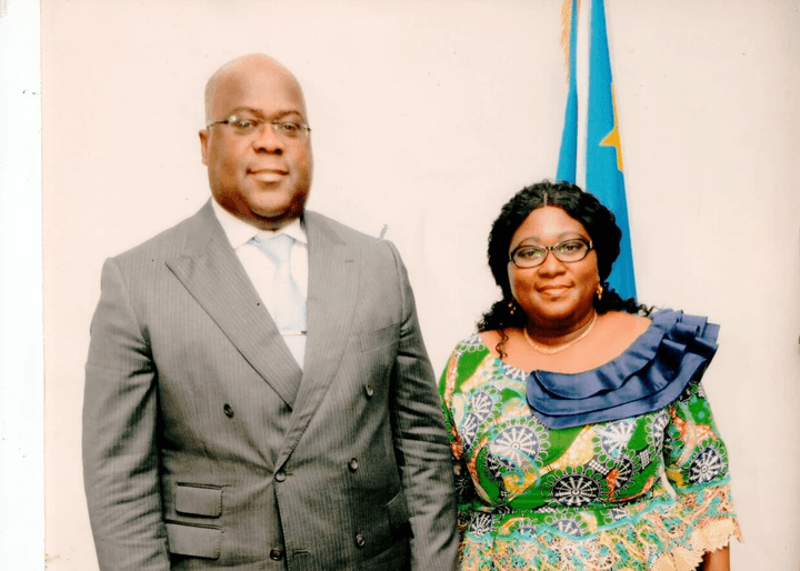 Alice Mirimo et le Président Tshisekedi Alice Mirimo et le Président Tshisekedi