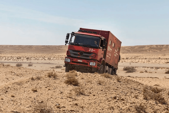 4-xtremes Mercedes Benz Axor Expedition truck 4x4, Tunisia, Sahara Desert, Andrea Kammermann, Mike Kammermann