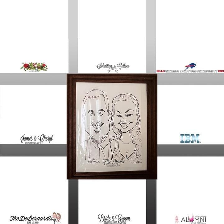 Custom Caricature paper for  Weddings and Events, add a personal touch to your event