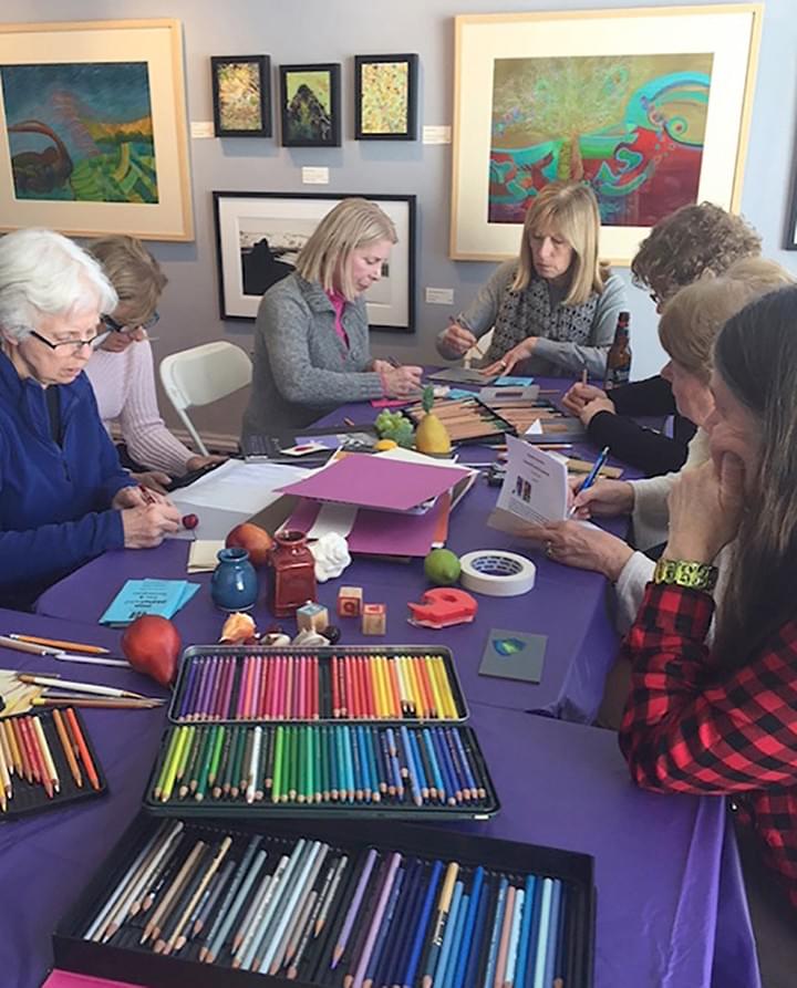 students working during a class taught by Kendra Ferreira
