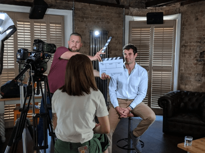 Matthew being interviewed for Salon International Event