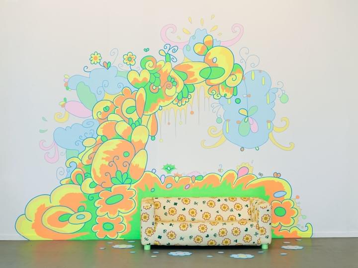 Door Schildersogen 2 / From a Painter's Perspective 2 - Installation view: Lily van der Stokker