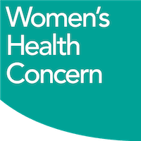 logo has a green background and text in white that says Women’s Health Concern logo has a green background and text in white that says Women’s Health Concern