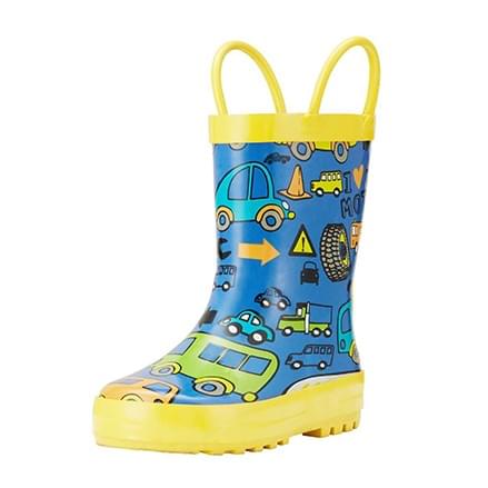car printing kids rubber rain boots manufactured by AbsoluteWelly