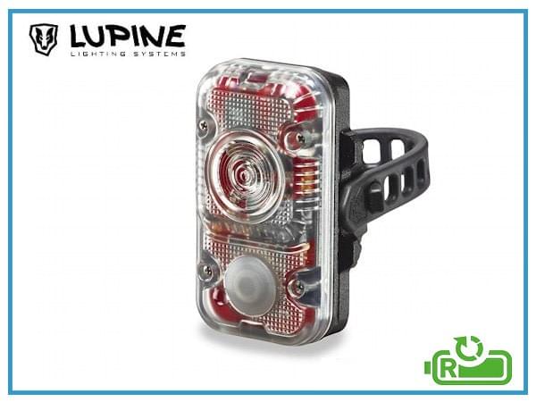 lupine rotlicht, feu arrière vélo, feu arrière vélo lupine,  lampe frontale ultra-puissante, lampe frontale rechargeable, lampe frontale vélo, lampe frontale VTT, lampe frontale running, lampe frontale trail,