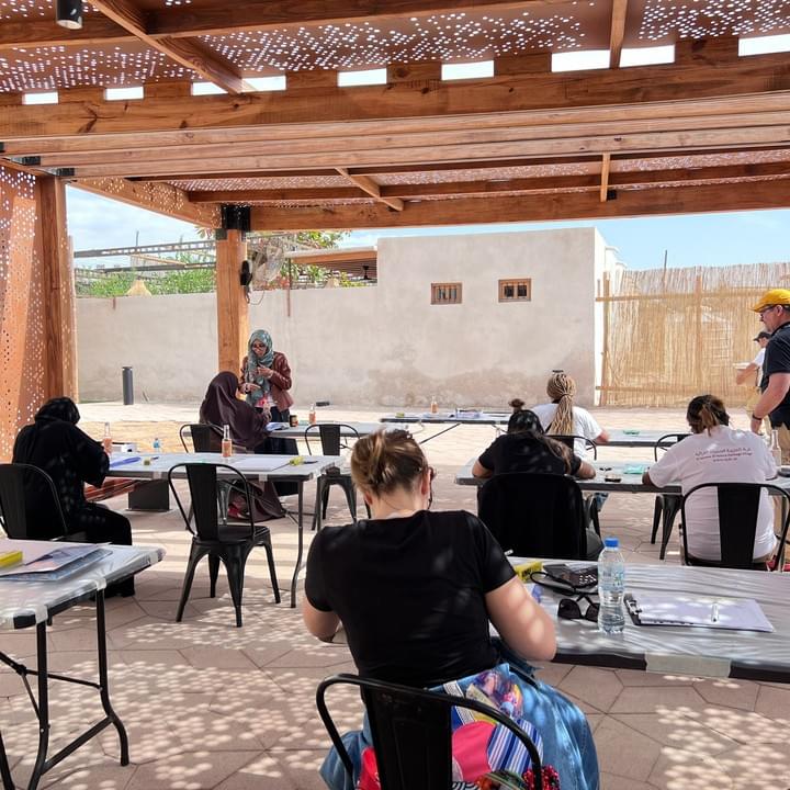 My workshop Denim Art at RAK Art Festival where I guided attendees to create wonderful canvas from upcycled jeans and introduce them to sustainable practices using art