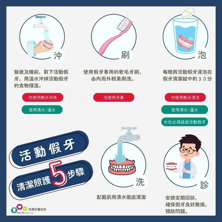 活動假牙如何清潔