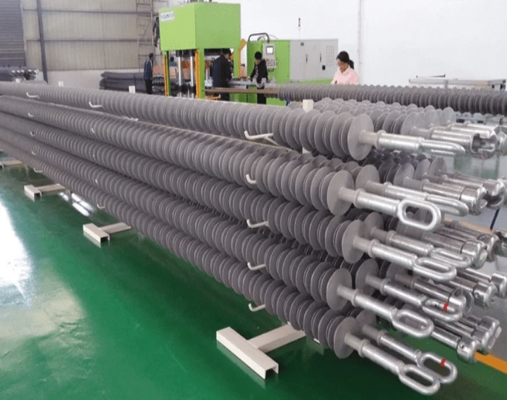 500KV silicone long rods insulator supplier,aisladores poliméricos manufacturer