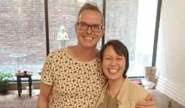 Andrea Deierlein with her teacher Frans Stiene