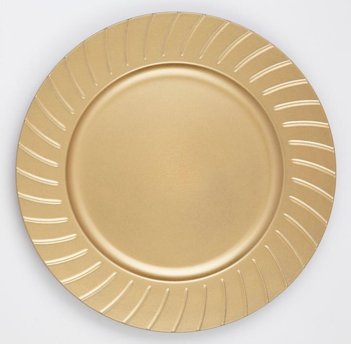 13 inch, Round Gold Lined Charger