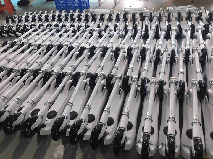 VOKIZ  KIDS ELECTRIC KICK SCOOTER FACTORY PRODUCTION LINE 1 