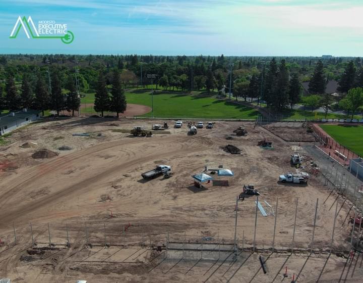 Modesto Executive Electric athletic facilities project at Grace M. Davis High School in the Central Valley