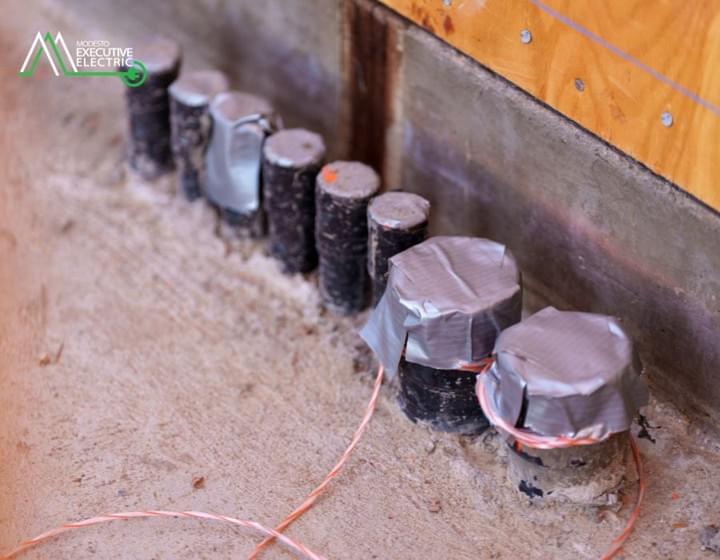 Press box electrical installation at Central Valley High School Stadium by Modesto Executive Electric