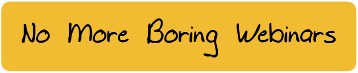 Logo no more boring webinars