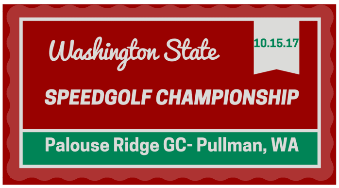 WASHINGTON STATE SPEEDGOLF CHAMPIONSHIP 2017