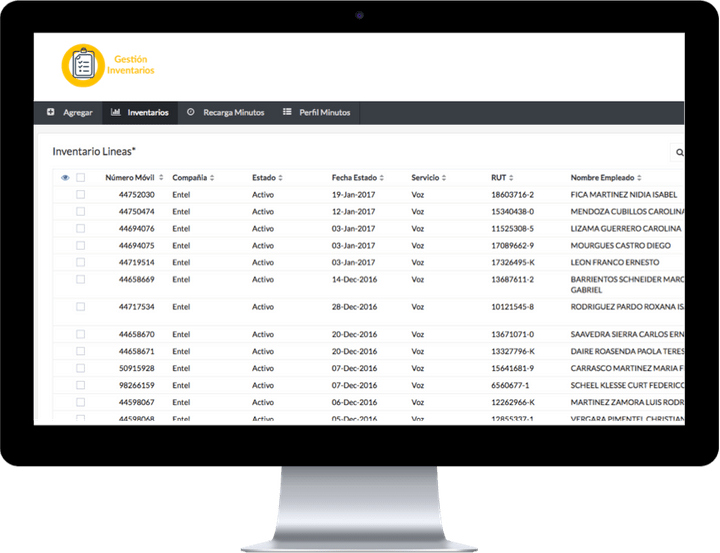Telecom Expense Management Chile, Gestión de Inventarios