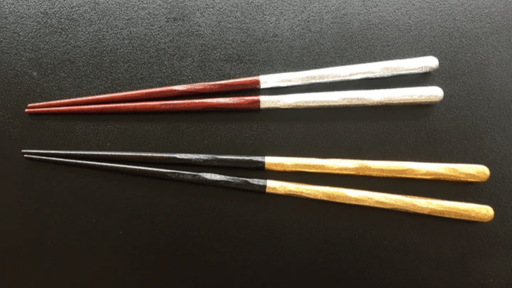 黒檀と紫檀のゴージャスな夫婦箸