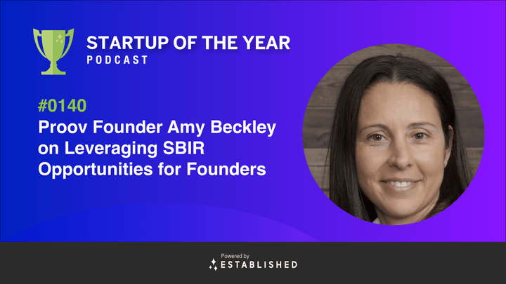 Startup of the Year Podcast - Dr. Amy Beckley