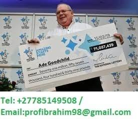 What a powerful spell caster, all my life i have never seen a powerful man like Prof Ibrahim, i have been playing lottery game for years now and i have never won any reasonable amount of money i was just checking things online and i stumble on a testimony about Prof Ibrahim on how he helped someone with a lottery game and the person won a very big amount of money at first i never believed in the fairy tails but i just decided to give it a try, so i contacted Prof Ibrahim, and he told me what i need to do, so i did what he asked me to do, the next day in the morning he sent me some lottery number to play so played the game, to my greatest surprise i won a very big amount of money $5.1million i was shocked i couldn’t close my mount because it was a life transformation for me, i just want the whole world to help me thank Prof Ibrahim for transforming my life i promised him i was going to tell the whole world about him, you can also contact him if you need his help too. You can reach him via his email profibrahim98@gmail.com or WhatsApp him +27785149508, you can also visit his website at,https://africanspellcaster.mystrikingly.com , powerfulspellcastertraditionalhealer27785149508197.home.blog