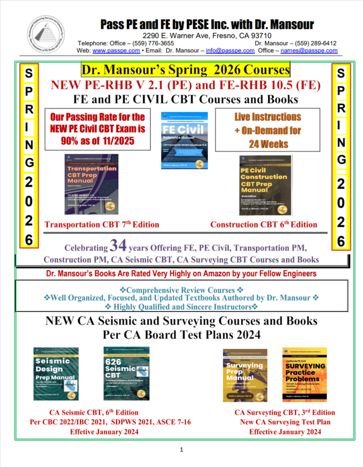 2026 SPRING Schedule