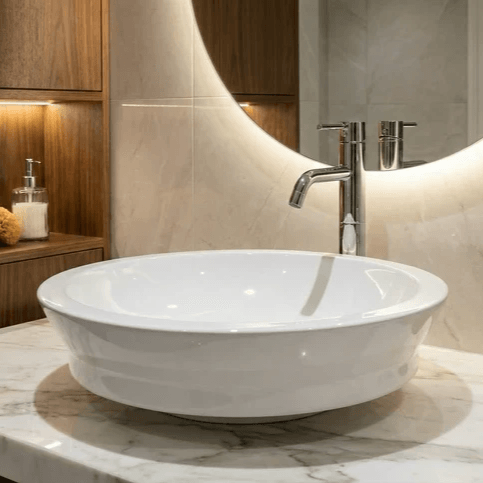 Lavabo Tunisie / Vasque Tunisie / Vasque semi encastrer Tunisie /  Vasque à poser rond Tunisie / Bol Tunisie