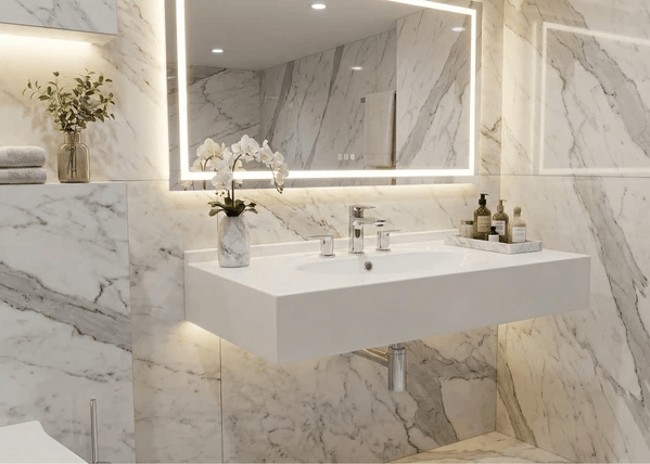 Plan vasque Tunisie / Plan vasque 120 cm Tunisie / Sanitaires Tunisie / Sanibel Tunisie / Plan vasque décentré Tunisie