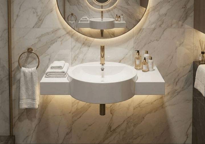 Plan vasque pas cher Tunisie / Plan vasque à poser salle de bain Tunisie / Sanitaire salle de bain Tunisie / Plan vasque sanibel / Sanibel 