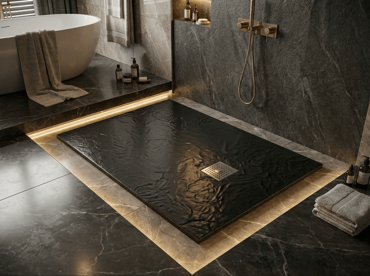 Receveur de douche noir Tunisie / Douche à l'italienne Tunisie / Bac de douche Tunisie / Receveur de douche moderne Tunisie