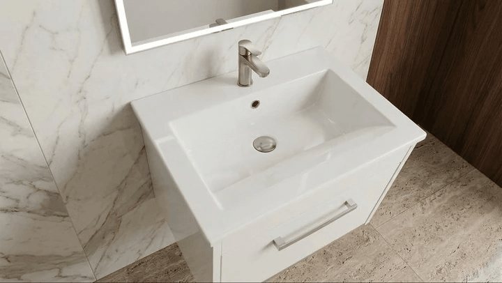 Plan vasque Sanibel Tunisie / Lavabo suspendu Tunisie / Salle de bain Tunisie / Plan vasque rectangulaire Tunisie / Plan vasque 56 cm Tunisie