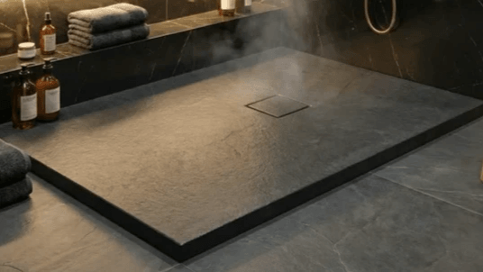 Receveur extra-plat Tunisie / Receveur de douche à l'italienne Tunisie / Receveur de douche grande taille Tunisie / Salle de bain Tunisie / Receveur de douche noir Tunisie 