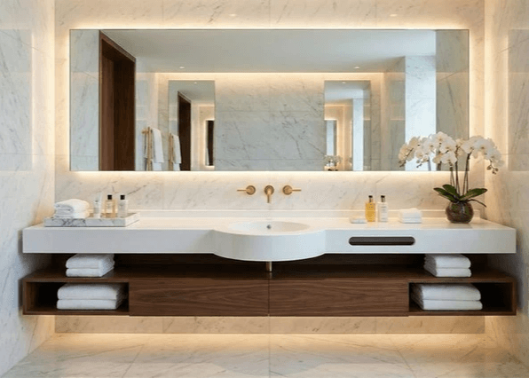 Plan vasque pas cher Tunisie / Plan vasque à poser salle de bain Tunisie / Sanitaire salle de bain Tunisie / Plan-vasque sur mesure Tunisie