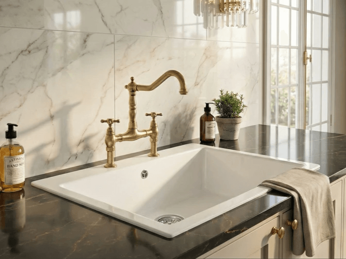 Évier de cuisine mono bac Tunisie / Évier de cuisine 100 cm Tunisie / Cuisine Tunisie 