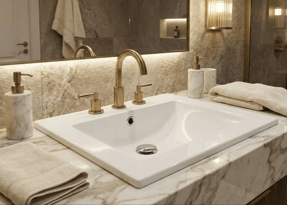 Plan vasque 60 cm Tunisie / Plan vasque simple Tunisie / Plan vasque pas cher Tunisie / Salle d'eau Tunisie / Plan simple vasque Tunisie 