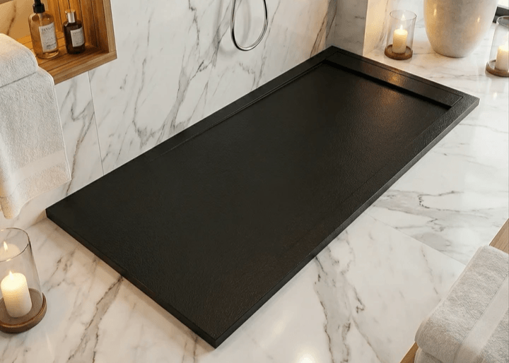 Receveur de douche Tunisie / Receveur rectangulaire extra-plat "Galaxite" noir