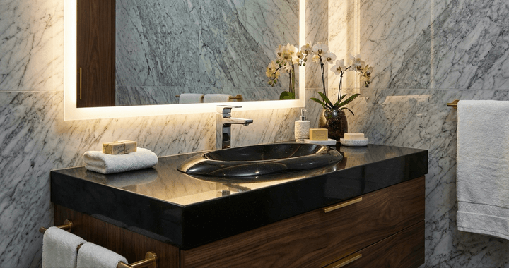 Lavabo Tunisie / Salle de bain Tunisie / Vasque  encastré Tunisie / Plan pour vasque encastré Tunisie / Plan pour vasque à poser Tunisie 