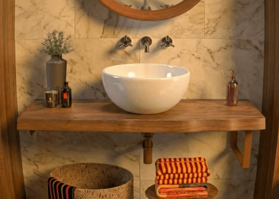 Bol petite salle d'eau Tunisie / Petites Salle de bains Tunisie / Bol à poser mini prix Tunisie / Petite vasque bol à poser blanche Tunisie / Vasque de salle de bain forme de bol Tunisie