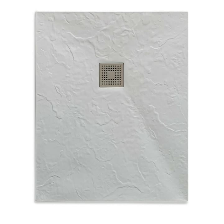 Receveur de douche Tunisie / Receveur rectangulaire extra-plat "ardoisé" blanc