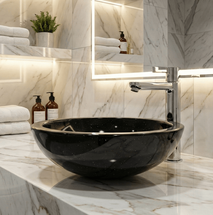 Lavabo Tunisie / Vasque Tunisie / Vasque à poser Tunisie /  Bol Tunisie / Bol à poser en noir Tunisie