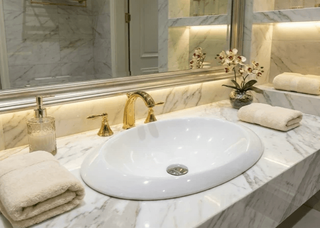 Vasque sanitaire Tunisie / Vasque à encastrer ovale Tunisie / Vasque ovale Tunisie / Salle de bain Tunisie