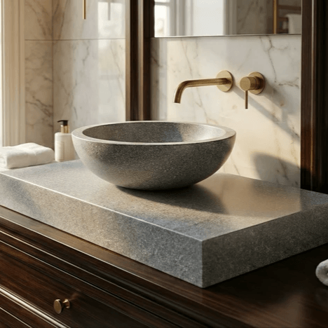 Lavabo Tunisie / Salle de bain Tunisie / Vasque Tunisie / Vasque à poser Tunisie / Plan pour vasque Tunisie / Plan pour vasque à poser Tunisie / Plans pour vasque en gris Tunisie