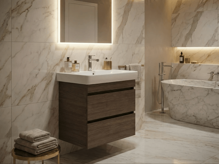 Meuble de salle de bain Tunisie / Salle de bain Tunisie / Meuble pour salle de bain design Tunisie / Meuble de salle de bain Hydrofuge Tunisie / Meuble de salle de bain High Gloss Tunisie / Lavabo Geberit Tunisie / Meuble de salle de bain Geberit Tunisie / Meuble Geberit Tunisie