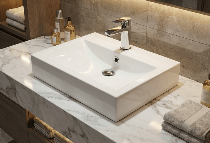 Lavabo Tunisie / Vasque Tunisie / Vasque semi encastrer Tunisie /  Vasque semi encastrer rectangulaire Tunisie / Bol Tunisie