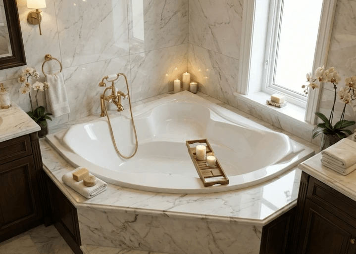 Baignoire d'angle Tunisie / Baignoire Tunisie / Baignoire de coin Tunisie