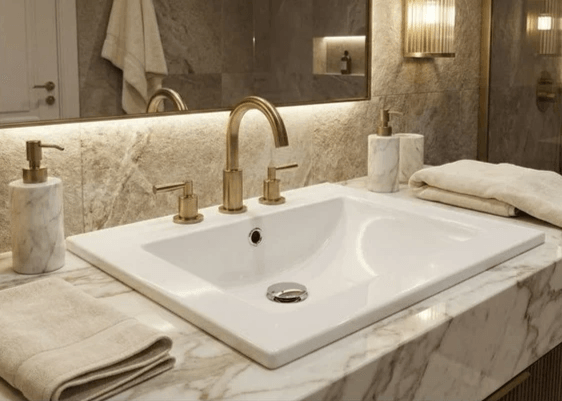 Plan vasque 60 cm Tunisie / Plan vasque simple Tunisie / Plan vasque pas cher Tunisie / Salle d'eau Tunisie / Plan simple vasque Tunisie 