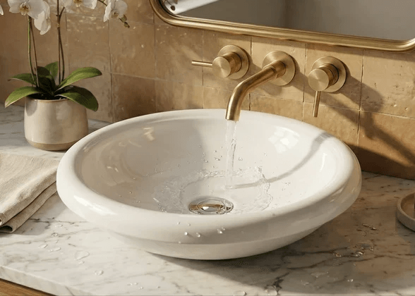 Vasque sanitaire Tunisie / Vasque ronde Tunisie / Vasque arrondie Tunisie / Salle de bain Tunisie